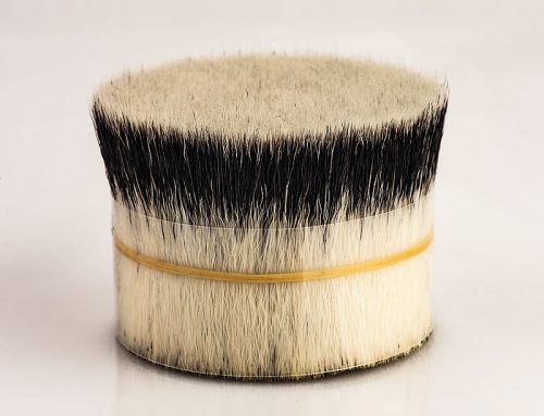 Imitation bristle raw filament for shaving brushes