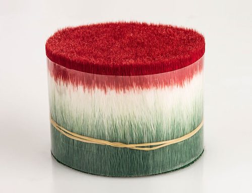 Three-color PET fiber for beard brush