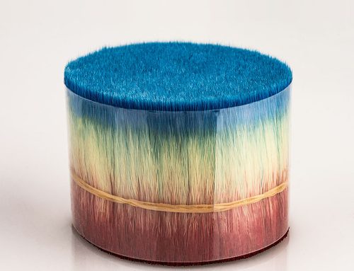 Three-color PBT fiber for beard brush